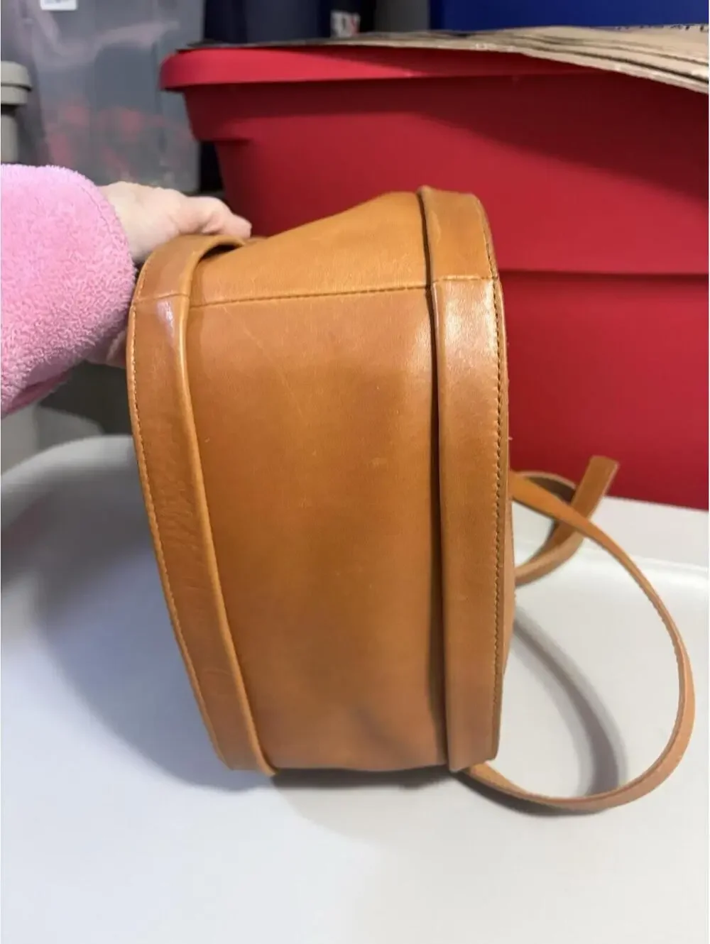 Madewell X5803 Burnished Caramel Leather the Sydney Crossbody Bag - Picture 3 of 16
